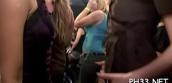 Leaking cunt on the dance floor